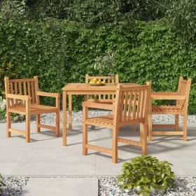 5-piece garden dining set solid teak wood by vidaXL, Garden sets - Ref: Foro24-3157147, Price: 841,14 €, Discount: %