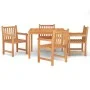 Juego de comedor para jardín 5 piezas madera maciza de teca de vidaXL, Conjuntos de jardín - Ref: Foro24-3157147, Precio: 839...
