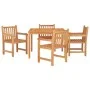 Juego de comedor para jardín 5 piezas madera maciza de teca de vidaXL, Conjuntos de jardín - Ref: Foro24-3157147, Precio: 839...