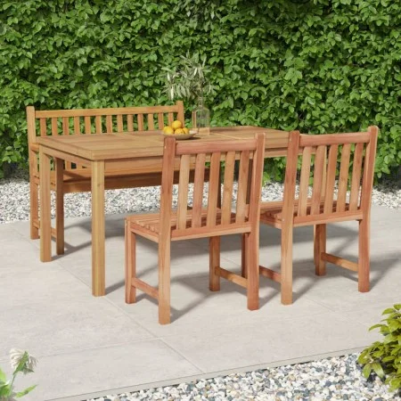 Garden dining set 4 pieces solid teak wood by vidaXL, Garden sets - Ref: Foro24-3157154, Price: 632,75 €, Discount: %