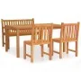Garden dining set 4 pieces solid teak wood by vidaXL, Garden sets - Ref: Foro24-3157154, Price: 632,75 €, Discount: %
