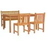 Garden dining set 4 pieces solid teak wood by vidaXL, Garden sets - Ref: Foro24-3157154, Price: 632,75 €, Discount: %