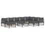 Gartenmöbel-Set 10-teilig und anthrazitfarbene PE-Rattan-Kissen von vidaXL, Outdoor-Sofas - Ref: Foro24-3186809, Preis: 806,2...