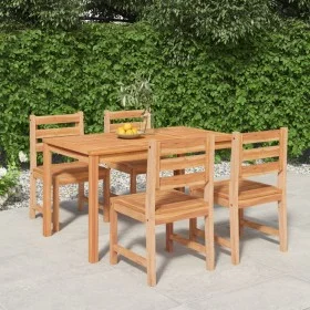 5-piece solid teak wood garden dining set by vidaXL, Garden sets - Ref: Foro24-3157183, Price: 538,90 €, Discount: %