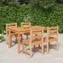 Juego de comedor para jardín 5 piezas madera maciza de teca de vidaXL, Conjuntos de jardín - Ref: Foro24-3157183, Precio: 539...