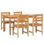 Juego de comedor para jardín 5 piezas madera maciza de teca de vidaXL, Conjuntos de jardín - Ref: Foro24-3157183, Precio: 539...