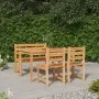 Juego de comedor para jardín 4 piezas madera maciza de teca de vidaXL, Conjuntos de jardín - Ref: Foro24-3157194, Precio: 575...