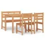 Juego de comedor para jardín 4 piezas madera maciza de teca de vidaXL, Conjuntos de jardín - Ref: Foro24-3157194, Precio: 575...