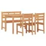 Juego de comedor para jardín 4 piezas madera maciza de teca de vidaXL, Conjuntos de jardín - Ref: Foro24-3157194, Precio: 575...