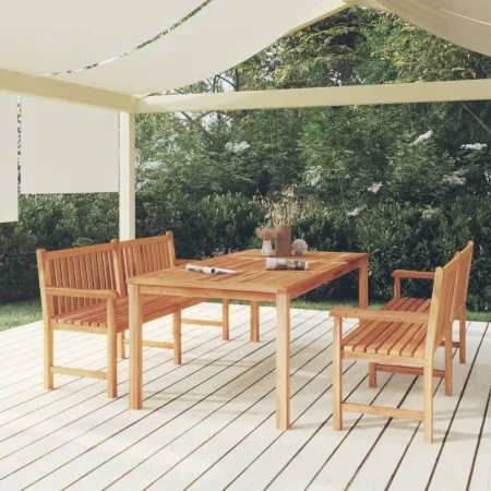 Garten-Essgruppe 3-teilig aus massivem Teakholz von vidaXL, Gartensets - Ref: Foro24-3157159, Preis: 969,75 €, Rabatt: %