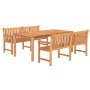 Juego de comedor para jardín 3 pzas madera maciza de teca