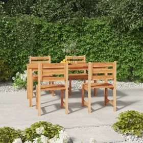 Juego de comedor para jardín 5 piezas madera maciza de teca by vidaXL, Garden sets - Ref: Foro24-3157187, Price: 564,02 €, Di...