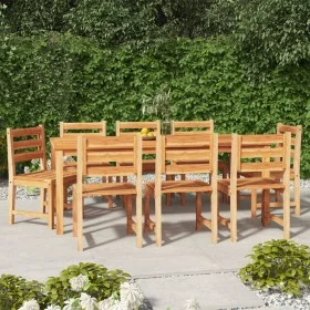 Garden dining set 9 pieces solid teak wood by vidaXL, Garden sets - Ref: Foro24-3157192, Price: 977,39 €, Discount: %