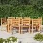 Juego de comedor para jardín 9 piezas madera maciza de teca de vidaXL, Conjuntos de jardín - Ref: Foro24-3157192, Precio: 978...