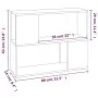 Regal/Raumteiler aus geräucherter Eiche, 80 x 24 x 63 cm von vidaXL, TV-Möbel - Ref: Foro24-826644, Preis: 35,30 €, Rabatt: %