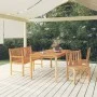 4-teilige Garten-Essgarnitur aus massivem Teakholz von vidaXL, Gartensets - Ref: Foro24-3157157, Preis: 713,66 €, Rabatt: %