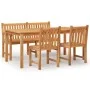 4-teilige Garten-Essgarnitur aus massivem Teakholz von vidaXL, Gartensets - Ref: Foro24-3157157, Preis: 713,66 €, Rabatt: %