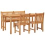 Garden dining set, 4-piece solid teak wood. by vidaXL, Garden sets - Ref: Foro24-3157157, Price: 727,40 €, Discount: %
