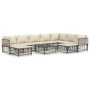 Gartenmöbel-Set 10-teilig und anthrazitfarbene PE-Rattan-Kissen von vidaXL, Outdoor-Sofas - Ref: Foro24-3186808, Preis: 807,5...