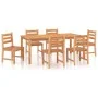 Juego de comedor de jardín 7 piezas madera maciza de teca de vidaXL, Conjuntos de jardín - Ref: Foro24-3157191, Precio: 822,9...