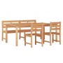 Garden dining set 4 pieces solid teak wood by vidaXL, Garden sets - Ref: Foro24-3157203, Price: 837,40 €, Discount: %