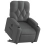Sillón eléctrico reclinable elevable de tela gris oscuro