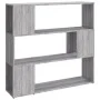 Estantería/divisor de espacios gris Sonoma 100x24x94 cm de vidaXL, Librerías y estanterías - Ref: Foro24-826648, Precio: 53,3...