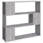 Regal/Raumteiler in Sonoma-Grau, 100 x 24 x 94 cm von vidaXL, Bücherregale und Regale - Ref: Foro24-826648, Preis: 54,16 €, R...