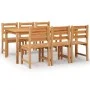 Garden dining set 7 pieces solid teak wood by vidaXL, Garden sets - Ref: Foro24-3157189, Price: 743,35 €, Discount: %