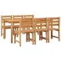 Garden dining set 7 pieces solid teak wood by vidaXL, Garden sets - Ref: Foro24-3157189, Price: 743,35 €, Discount: %