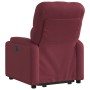 Sillón eléctrico reclinable elevable de tela rojo tinto