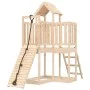 Playhouse with climbing wall solid pine wood by vidaXL, Swings and play structures - Ref: Foro24-3155831, Price: 290,80 €, Di...