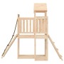 Spielhaus mit Kletterwand aus massivem Kiefernholz von vidaXL, Schaukeln und Spielgeräte - Ref: Foro24-3155831, Preis: 214,35...