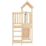 Playhouse with climbing wall solid pine wood by vidaXL, Swings and play structures - Ref: Foro24-3155831, Price: 290,80 €, Di...
