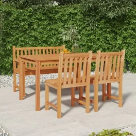 Garden dining set 4 pieces solid teak wood by vidaXL, Garden sets - Ref: Foro24-3157151, Price: 613,59 €, Discount: %