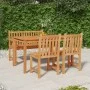 Garden dining set 4 pieces solid teak wood by vidaXL, Garden sets - Ref: Foro24-3157151, Price: 613,57 €, Discount: %