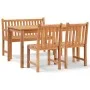 Garden dining set 4 pieces solid teak wood by vidaXL, Garden sets - Ref: Foro24-3157151, Price: 613,57 €, Discount: %