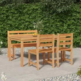 Garden dining set, 4-piece solid teak wood. by vidaXL, Garden sets - Ref: Foro24-3157197, Price: 589,43 €, Discount: %