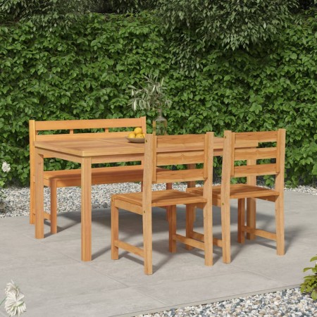 4-teilige Garten-Essgarnitur aus massivem Teakholz von vidaXL, Gartensets - Ref: Foro24-3157197, Preis: 598,08 €, Rabatt: %