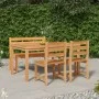 Juego de comedor para jardín 4 piezas madera maciza de teca de vidaXL, Conjuntos de jardín - Ref: Foro24-3157197, Precio: 589...