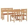 Juego de comedor para jardín 4 piezas madera maciza de teca de vidaXL, Conjuntos de jardín - Ref: Foro24-3157197, Precio: 589...