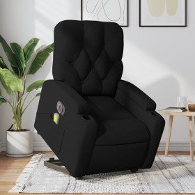 Sillón de masaje eléctrico reclinable elevable tela negro en Sillones | Comprar online en Foro24