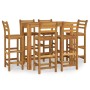 Garden table and 7-piece high stools set made of solid acacia wood. by vidaXL, Garden sets - Ref: Foro24-3154397, Price: 618,...