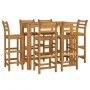 Garden table and 7-piece high stools set made of solid acacia wood. by vidaXL, Garden sets - Ref: Foro24-3154397, Price: 569,...