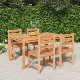 5-piece garden dining set solid teak wood by vidaXL, Garden sets - Ref: Foro24-3157185, Price: 564,57 €, Discount: %