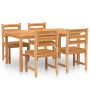 5-piece garden dining set solid teak wood by vidaXL, Garden sets - Ref: Foro24-3157185, Price: 573,18 €, Discount: %