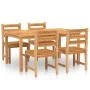 5-teiliges Garten-Essset aus massivem Teakholz von vidaXL, Gartensets - Ref: Foro24-3157185, Preis: 573,18 €, Rabatt: %