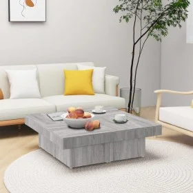Mesa de centro madera contrachapada gris Sonoma 90x90x28 cm de vidaXL, Mesas de centro - Ref: Foro24-826636, Precio: 70,57 €,...