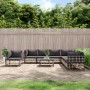 Gartenmöbel-Set 9-teilig und anthrazitfarbene PE-Rattan-Kissen von vidaXL, Outdoor-Sofas - Ref: Foro24-3186811, Preis: 784,18...
