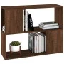 Estantería/divisor de espacios color roble marrón 80x24x63 cm de vidaXL, Muebles TV - Ref: Foro24-826646, Precio: 38,09 €, De...